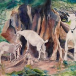 © Elizabeth Burin,  Three Hungry Goats
