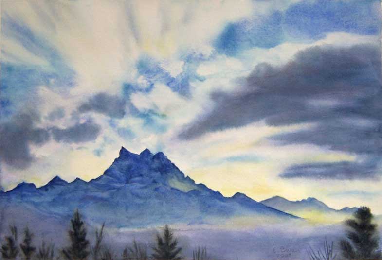 © Elizabeth Burin, Les Dents-du-Midi, Winter Afternoon