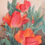 © Elizabeth Burin, Three Tulips
